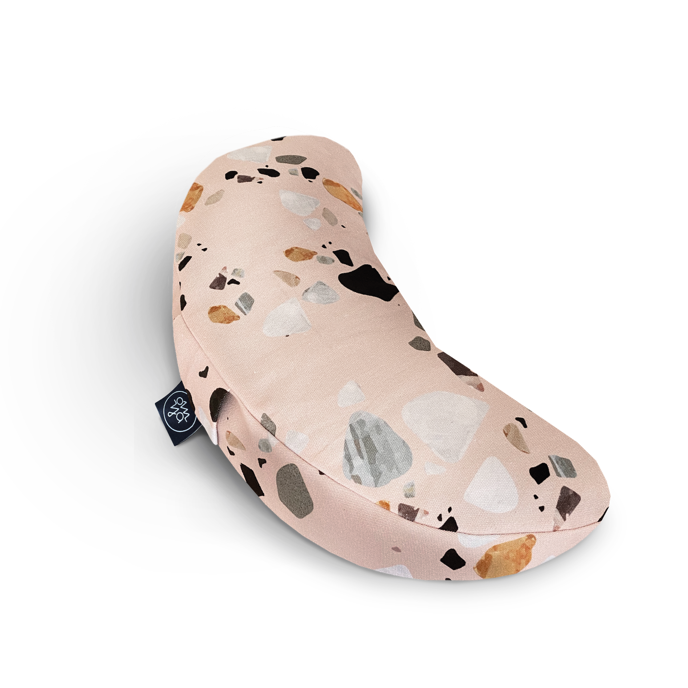 Design Yoga Half Moon Cushion - Rosé Terrazzo