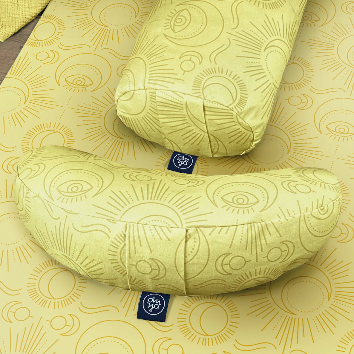 Design yoga cushion - Rising Sun &amp; Moon 