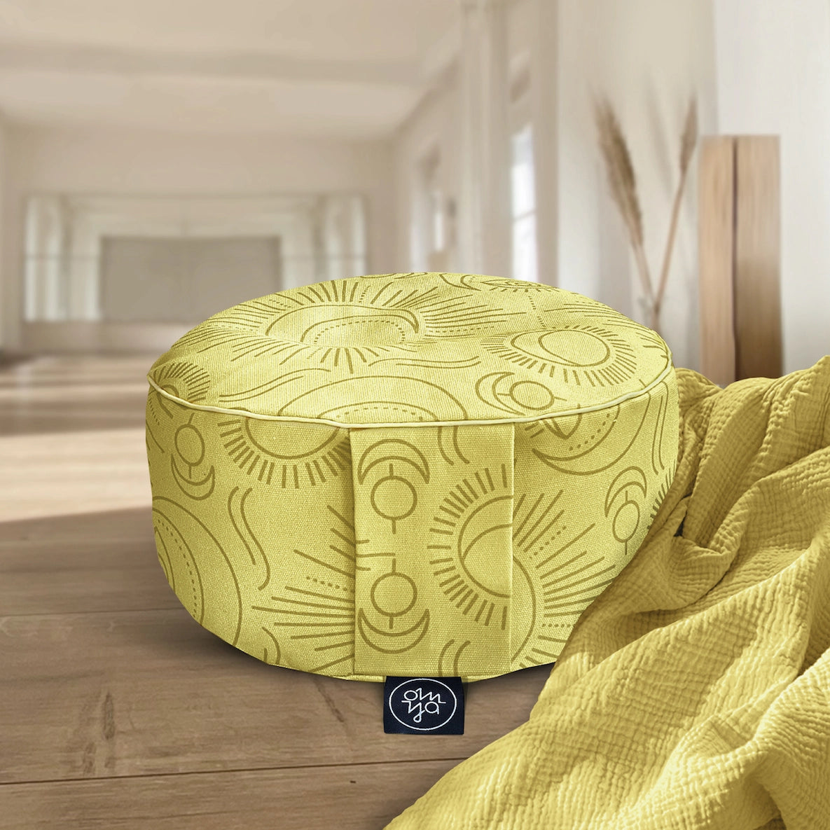 Design yoga cushion - Rising Sun &amp; Moon 