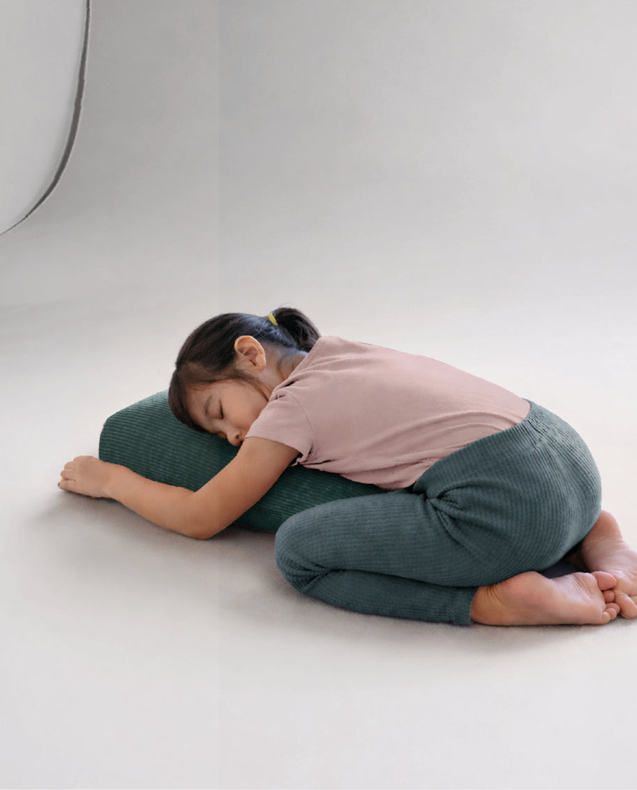 Children's yoga bolster - forest cord